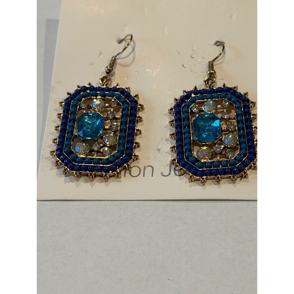 Women's Set of 3 Pairs Pierced Earrings Boho Ethnic Colorful Unique Bohemian NEW